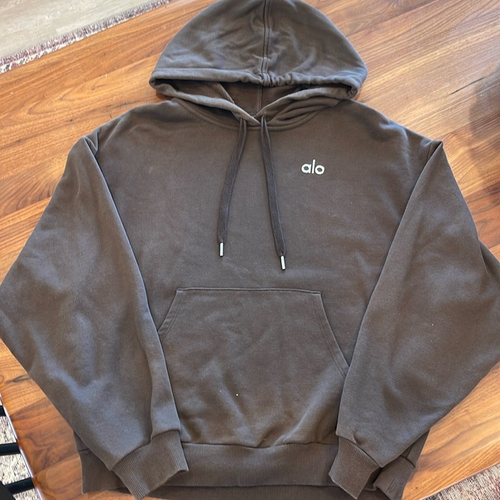 Alo accolade hoodie. Espresso. Size S